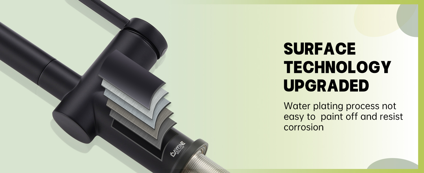 DAYONE Pull Out Kitchen Sink Mixer Taps, Modern Bar Sink Tap,Kitchen Faucet With 2 Functions Sprayer