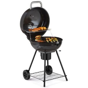 VonHaus Charcoal BBQ 22.5" – Portable Kettle Barbecue with Warming Rack