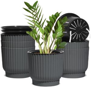 T4U 6 Inch Self Watering Pots 6 Pack