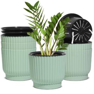 T4U 6 Inch Self Watering Pots 6 Pack