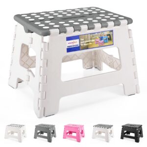 HOUSE DAY Folding Step Stool Lightweight Plastic Step Stool