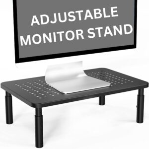 AZBAMZ Monitor Stand for Desk - Ergonomic Monitor Riser - Sturdy Computer Stand with Adjustable Height Desk Monitor Stand Rise