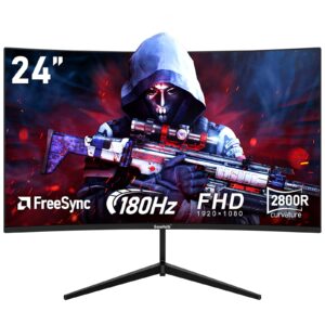 Gawfolk 24 Inch Curved PC Gaming Monitors 180hz