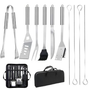 11Pcs Professional Stainless Steel BBQ Grill Tool Set