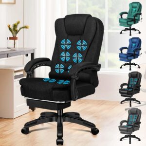 ELFORDSON Office Chair with 8-Point Massage and Seat Heating