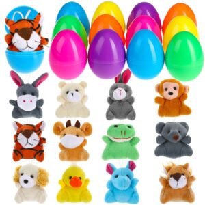 BILLMOSS Prefilled Easter Eggs with Mini Plush Toys