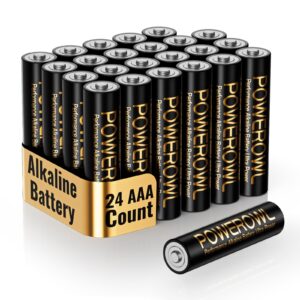 POWEROWL AAA Batteries 24 Pack - Alkaline 1.5v - High-Capacity Long Lasting Triple A Battery