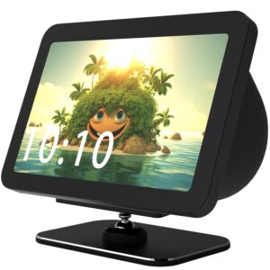 YEZRO ECH0 SH0W 8 (3rd Gen) Stand - Metal Adjustable Stand for ECH0 SH0W 8 - Aluminum Tilt + 360 Degree Swivel Magnetic Table Holder Full Non-Slip Base (Black)