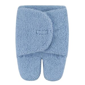 TURMIN Baby Swaddle 2.0 Tog Infant Wrap Swaddles for Newborn Unisex Boys Girls Fleece Plush Wrap Cute Bear Swaddle Baby Clothes-Blue-S(3 Months)