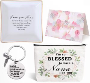 Titanape Birthday Gifts Basket for Nana Ring Dish Nana GiftsBirthday Christmas Mother's Day Gifts from Grandchildre