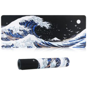 HoYiXi Gaming Mouse Pad Extra Large Computer Keyboard Mouse Mat Desk Pad Soft Smooth Surface and Anti-Slip Rubber Base Soft Cloth XXL Mouse Pad 600 x 300 x 3 MM-HL