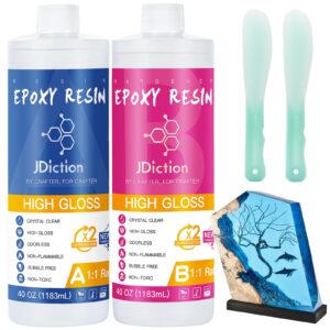 JDiction Epoxy Resin 80OZ - Epoxy Resin Kit Crystal Clear