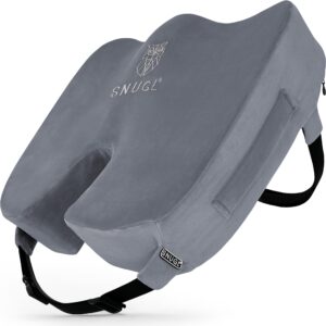 SNUGL Coccyx Cushion | Office Seat Cushion Chair Pillow with Thick Memory Foam for Sciatica