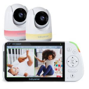 Babysense 5.5” 1080p Full HD Split-Screen Baby Monitor