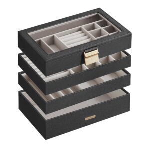 SONGMICS Stackable Jewellery Trays