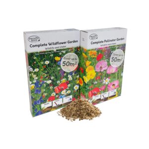 Pronto Seed Wildflower Seed Shaker Twin Pack Butterfly and Bee Attracting Naturalising Wild Flower Easy to Grow Giant Seed Shakers Twin Pack. Ideal to Help Save Our Pollinators