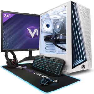 Vibox V-176 Gaming PC - 24" Monitor Bundle - AMD Ryzen 5 4500 Processor - Nvidia RTX 3050 8GB Graphics Card - 16GB RAM - 1TB SSD - Windows 11 - WiFi