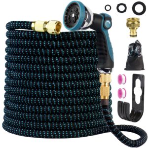 Expandable Garden Hose Pipe - 100FT Upgraded Garden Water Hose with 10 Function Spray Gun and 3/4"