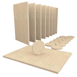 SIMALA Furniture Pads Floor Protectors - 20 Pack Beige Felt Pads For Furniture Feet. 5mm Thick For Increased Durability Are Ideal Floor Protector Pads For Hard Surfaces