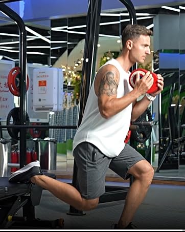 JustSun Mens 2 in 1 Running Shorts with Zip Pocket Gym Training Shorts Compression