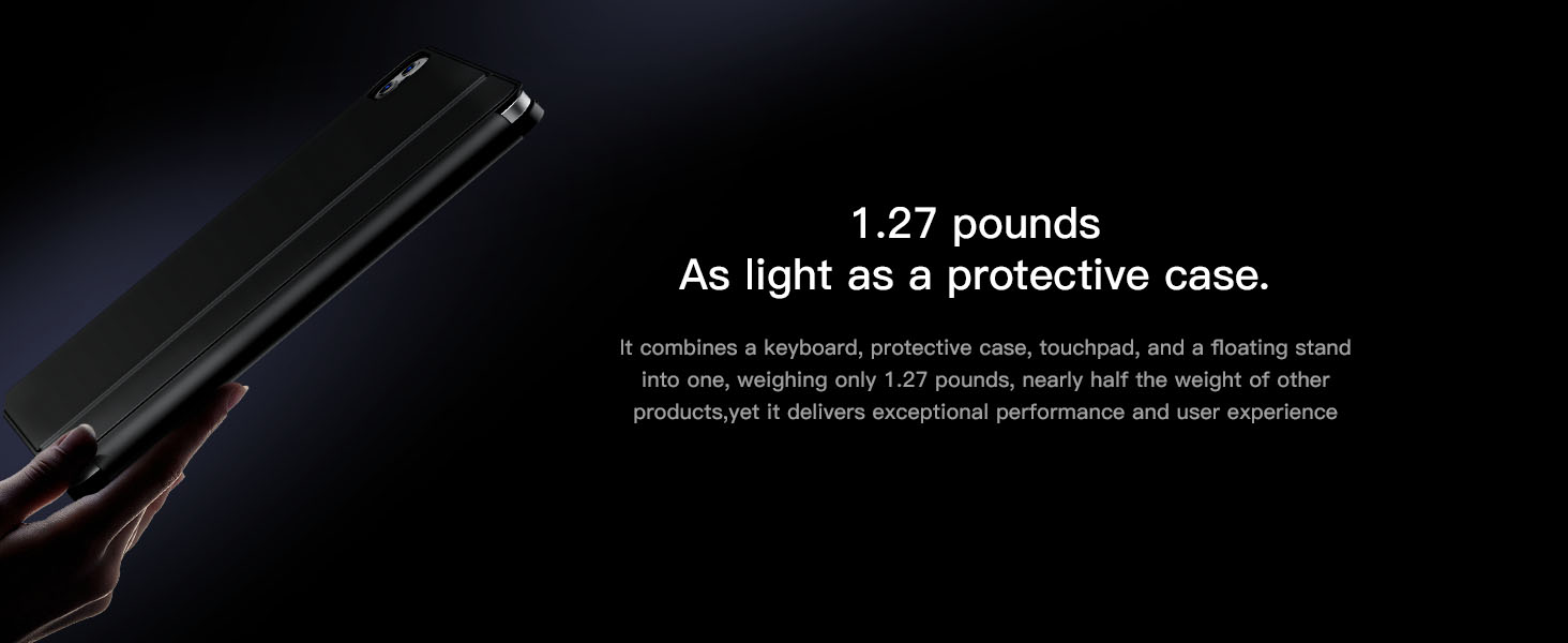 1.27 pounds,As light as a protective case