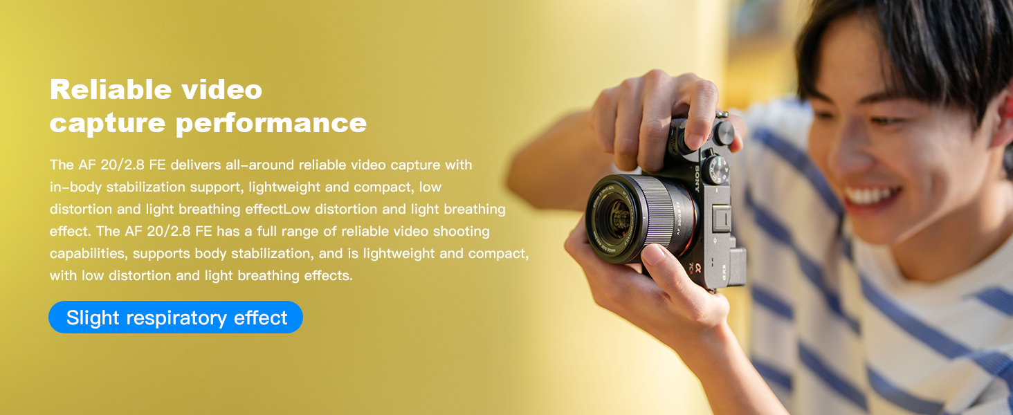 VILTROX 20mm F2.8 FE Full-Frame Wide Angle AutoFocus Lens Prime AF Compatible with Sony E-Mount