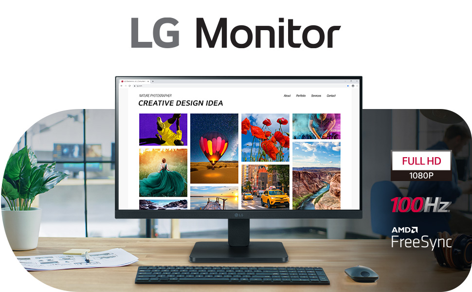 LG Monitor, LG Full HD monitor, Office monitor, LG 22MR410 Monitor