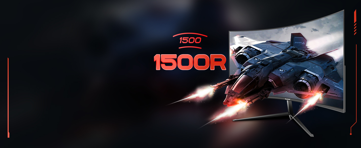 32-inch Full HD 1920 x 1080P Computer Monitor, Ultra-wide & Slightly Curved (2800R) Screen