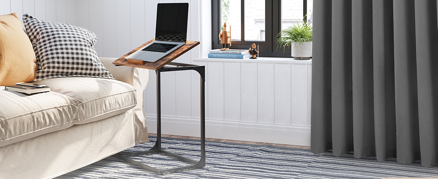 BLACKOUT EYELET CURTAIN GREY