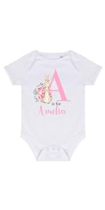 Pink Bunny Baby Vest