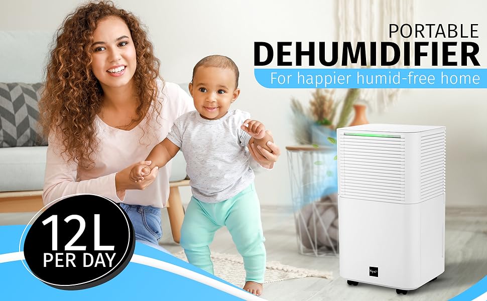 Nyxi Home Dehumidifier 12L per Day, Clothes Drying Function - Keystone 4