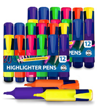 highlighters pens highliters highlighter multipack pack high lighters pastel markers