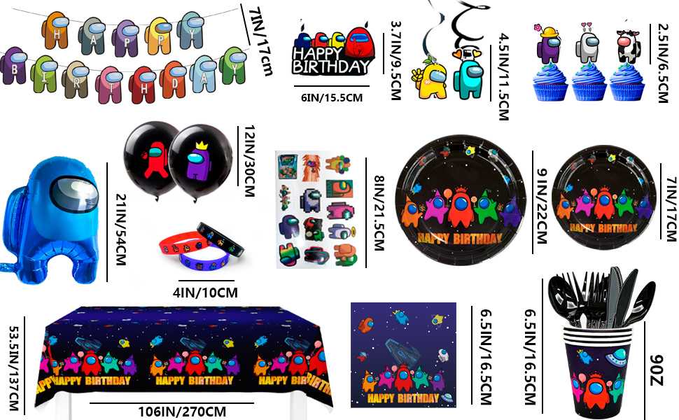 among us party plates