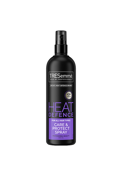 TRESemmé Care & Protect Heat Defence Spray 300 ml delivers protection from heat damage up to 230°C