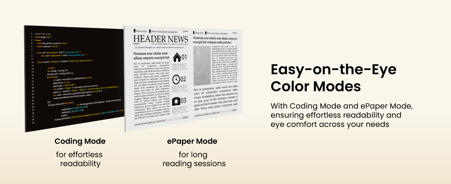 benq home monitor gw2490e tailored colour mode coding mode for easy readability with dark mode