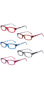 Reading Glasses Ladies Spring Hinged Glasses Reader Rectangle Frame Glass 2.0 2.5 1.5