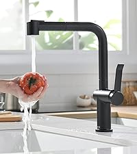 Modern black kitchen sink mixer