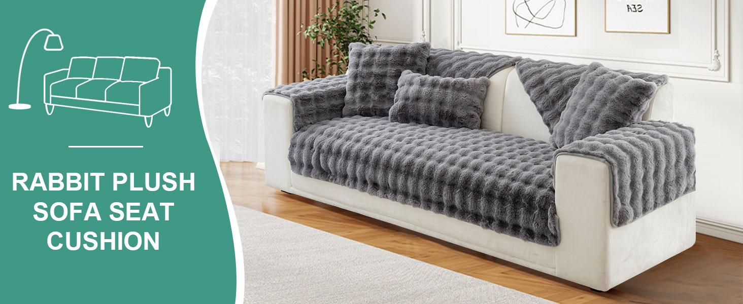 Soft Thick Plush Sofa Cushion Covers