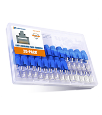 Cat 8 Pass-Through Modular Plugs