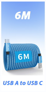 usb c charger cable 6m