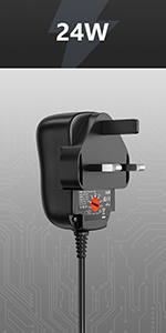 24w 3v 4.5v 5v 6v 7.5v 9v 12v 1a 2a 2000mA universal ac dc adapter power supply charger transformer