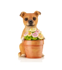 dog ornament garden solar powered lights LED ornaments statues statue figurines figurine figure