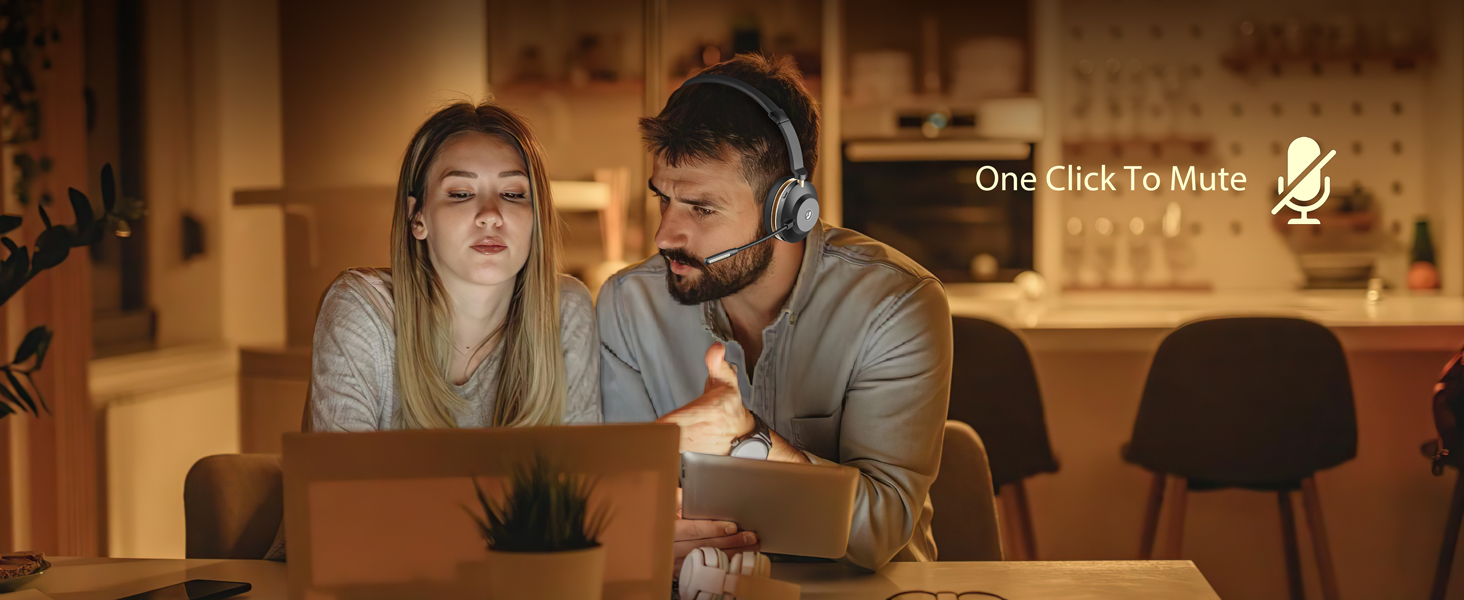 wireless headset with mic for work