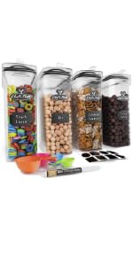 cereal containers storage food dispenser