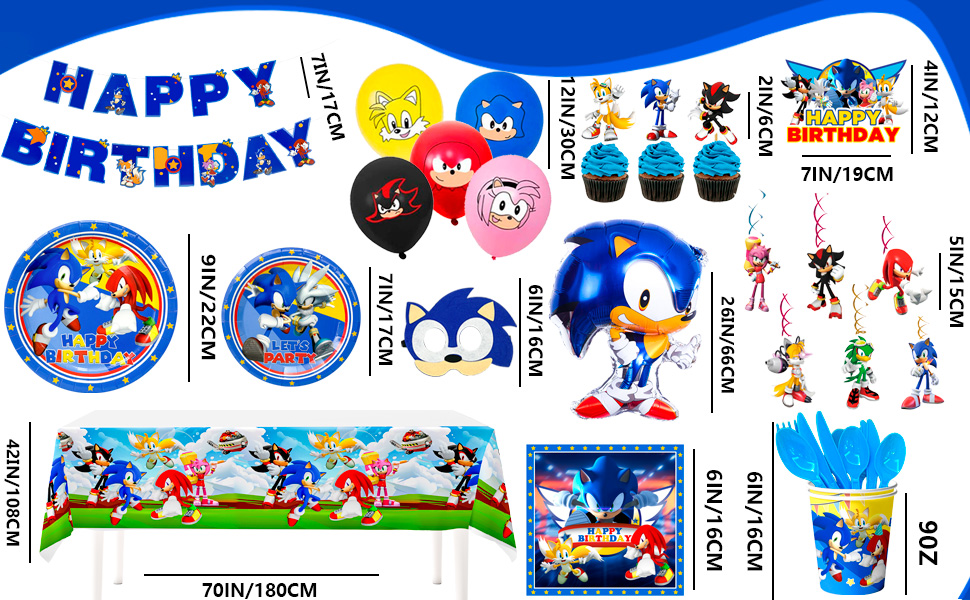sonic birthday decorations