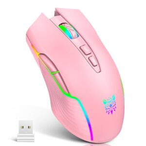 ONITOON Wireless Gaming Mouse Pink