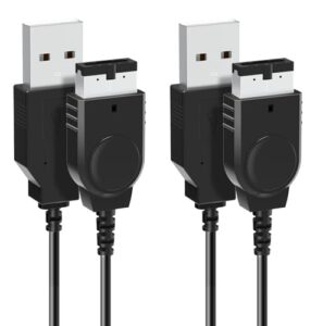 SPEPY 2 x 3.9ft Black USB Power Charger Cable GBA SP Charger USB Cable Compatible with Nintendo DS Original Console(NDS)