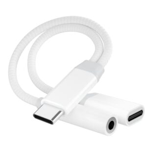 USB C to 3.5mm Jack and Charger Adapter