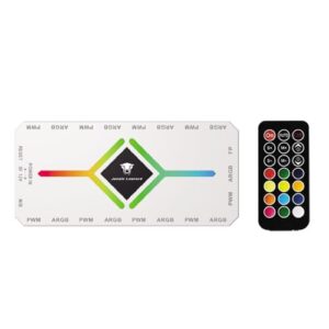 TZMRIT 2-IN-1 ARGB PWM Fan Hub with Controller