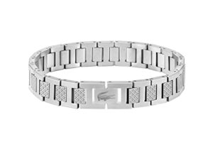 Lacoste Men's METROPOLE Collection Link Bracelet Embellished with petit piqué pattern - Available for him and for he